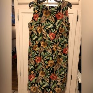 AGB DRESS size 16 - like new! Black tropical print